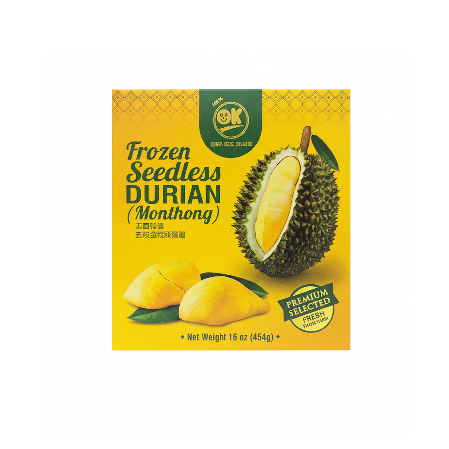 Frozen Seedless Durian Monthong | OK Brand